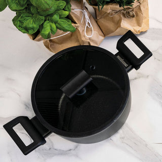 Sambonet Titan Pro Double Induction non-stick saucepan 2 handles with lid - Buy now on ShopDecor - Discover the best products by SAMBONET design