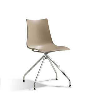 Scab Zebra antishock 2617 chair with technopolymer shell and steel revolving trestle base
