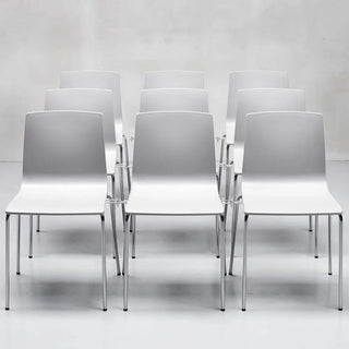 Scab Alice 2675 chair with technopolymer shell and steel legs