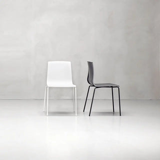 Scab Alice 2675 chair with technopolymer shell and steel legs