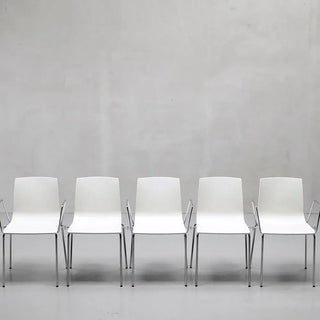 Scab Alice 2676 armchair with technopolymer shell and steel frame