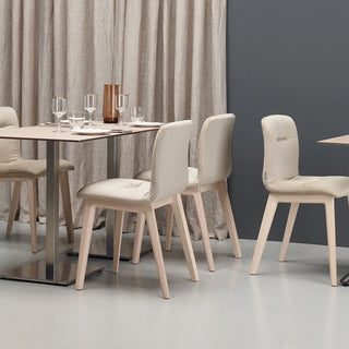 Scab Natural Alice Pop 2849 upholstered chair with wooden legs