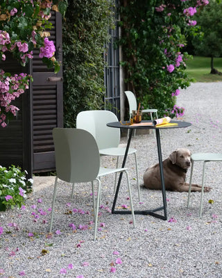 Scab Atomo 5032 aluminium table base with steel tabletop
