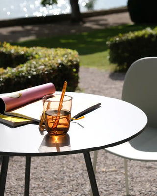 Scab Atomo 5032 aluminium table base with steel tabletop