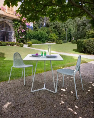 Scab Atomo 5032 aluminium table base with steel tabletop