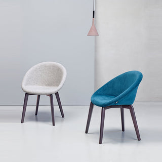 Scab Natural Giulia Pop chair wengé beech legs and fabric seat - Buy now on ShopDecor - Discover the best products by SCAB design
