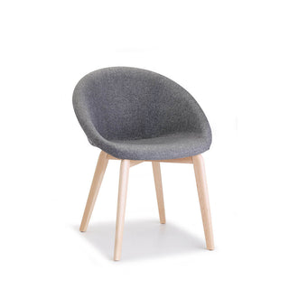 Scab Natural Giulia Pop chair natural beech legs and fabric seat Scab Classic Grey T3 25 - Buy now on ShopDecor - Discover the best products by SCAB design