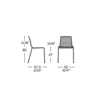Scab Summer 2522 chair in powder-coated steel