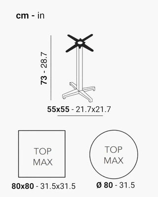Scab Cross 5090 cross-shaped table base
