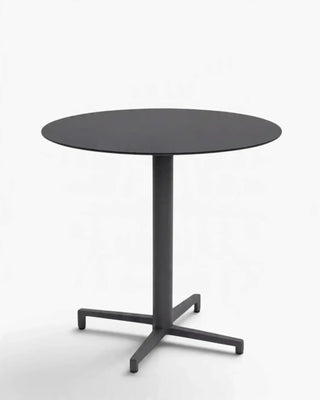 Scab Domino Fixed 5140 table with four-leg embossed powder-coated aluminium base and solid laminate tabletop