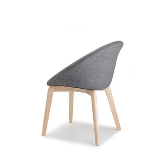 Scab Natural Giulia Pop 2828 upholstered chair with wooden legs