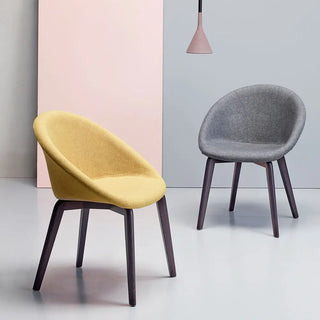 Scab Natural Giulia Pop 2828 upholstered chair with wooden legs