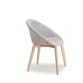 Scab Natural Giulia Pop 2828 upholstered chair with wooden legs