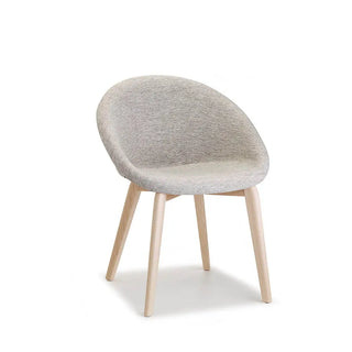 Scab Natural Giulia Pop 2828 upholstered chair with wooden legs