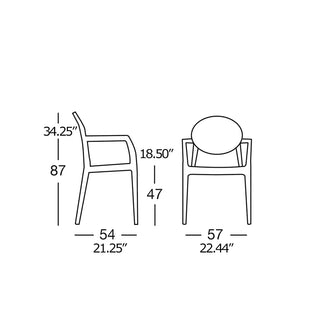Scab Igloo 2355 armchair in polycarbonate
