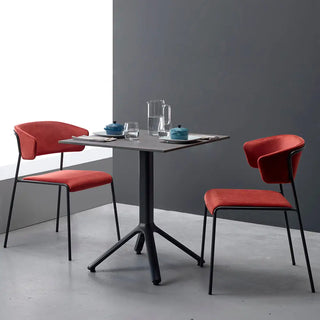 Scab Lisa 2851 upholstered armchair with steel legs