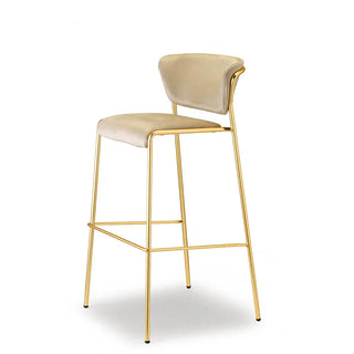 Scab Lisa upholstered stool with steel legs