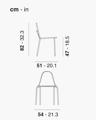 Scab Malvasia 2906 chair in galvanised and powder-coated steel