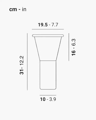 Scab Mimosa two-tone aluminium vase
