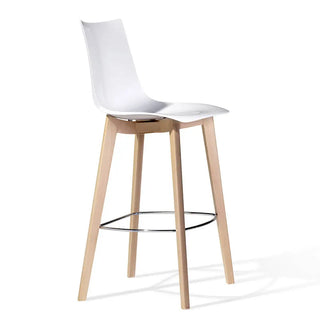 Scab Natural Zebra Antishock stool with polycarbonate shell and wooden frame