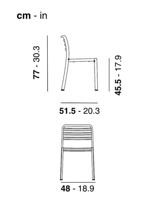 Scab Reil Tubes 2933 aluminium chair