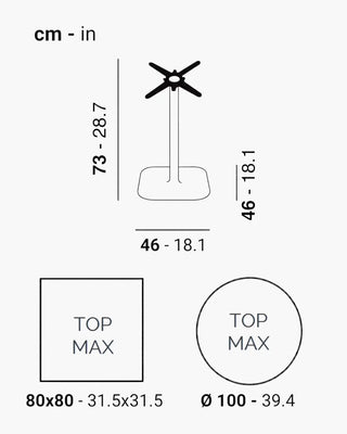 Scab Rhino 5184 square cast iron table base