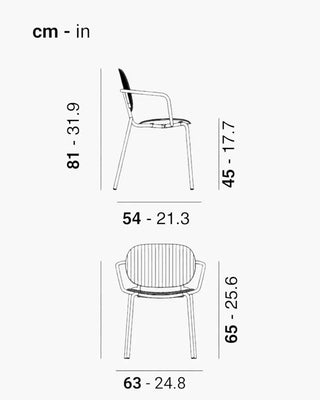 Scab Si-Si Vibes 2513 armchair with steel frame and technopolymer seat and backrest
