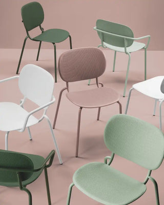 Scab Si-Si Vibes 2513 armchair with steel frame and technopolymer seat and backrest