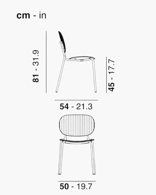 Scab Si-Si Vibes 2512 chair with steel frame and technopolymer seat and backrest