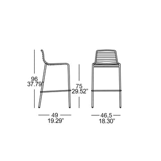 Scab Summer stool in powder-coated steel