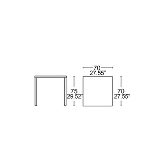 Scab Summer table in powder-coated steel