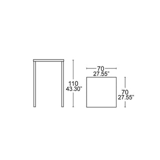 Scab Summer 2734 high table in powder-coated steel