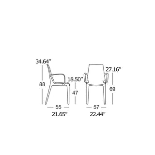 Scab Vanity 2654 armchair in polycarbonate