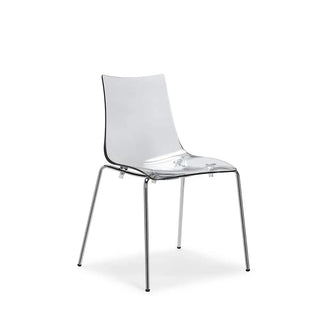 Scab Zebra 2273 Antishock chair with polycarbonate shell and steel legs