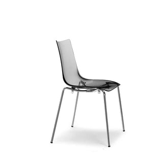 Scab Zebra 2273 Antishock chair with polycarbonate shell and steel legs