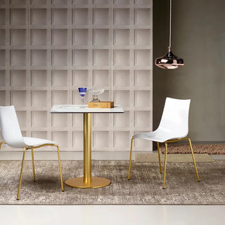 Scab Zebra 2273 Antishock chair with polycarbonate shell and steel legs