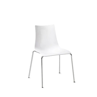 Scab Zebra 2273 Antishock chair with polycarbonate shell and steel legs