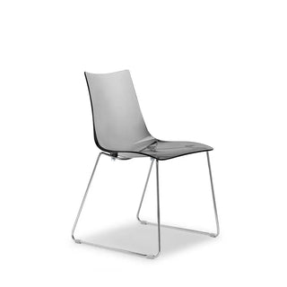Scab Zebra Antishock 2274 chair with polycarbonate shell and steel sled base