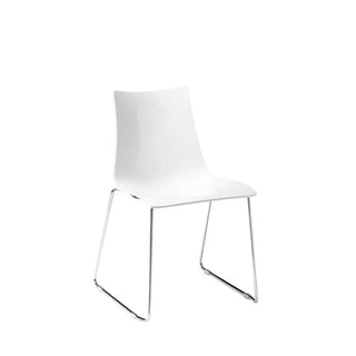 Scab Zebra Antishock 2274 chair with polycarbonate shell and steel sled base