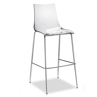 Scab Zebra Antishock stool with polycarbonate shell and steel legs
