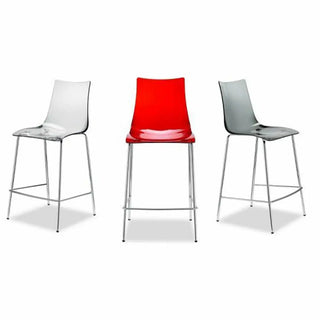 Scab Zebra Antishock stool with polycarbonate shell and steel legs