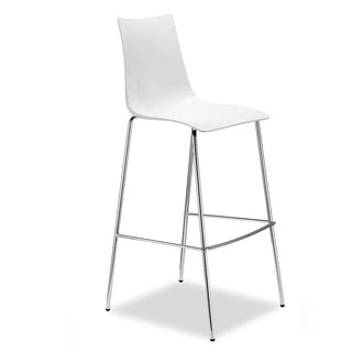 Scab Zebra Antishock stool with polycarbonate shell and steel legs