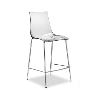 Scab Zebra Antishock stool with polycarbonate shell and steel legs