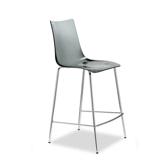 Scab Zebra Antishock stool with polycarbonate shell and steel legs