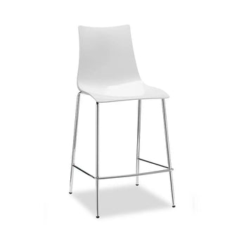 Scab Zebra Antishock stool with polycarbonate shell and steel legs