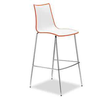 Scab Zebra Bicolour stool with polymer shell and steel frame