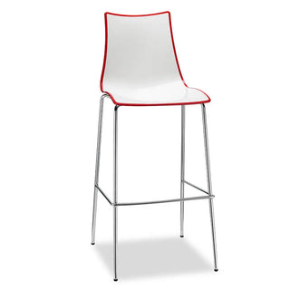Scab Zebra Bicolour stool with polymer shell and steel frame
