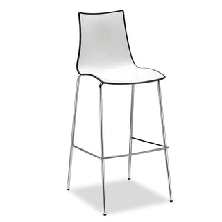 Scab Zebra Bicolour stool with polymer shell and steel frame