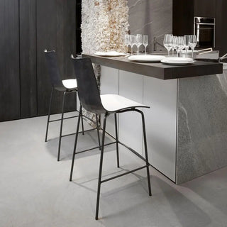 Scab Zebra Bicolour stool with polymer shell and steel frame