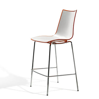 Scab Zebra Bicolour stool with polymer shell and steel frame